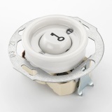 THPG 173079 Przycisk zwierny z symbolem Klucz porcelana biała