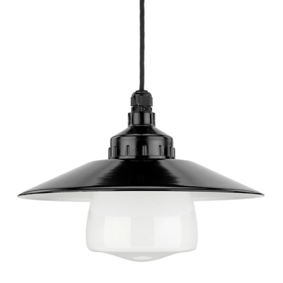 THPG 101284 Lampa wisząca MEDIUM 3 bakelit, blacha stalowa, klosz opalowy
