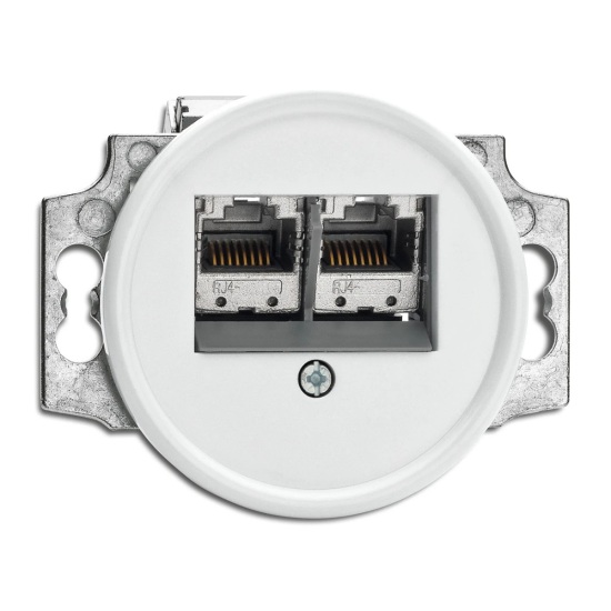 THPG 100726 Gniazdo RJ45 6e duroplast biały