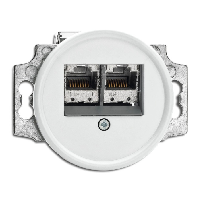 THPG 100726 Gniazdo RJ45 6e duroplast biały