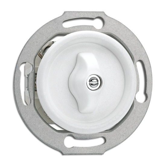 THPG 100382 Włącznik obrotowy dwubiegunowy duroplast biały