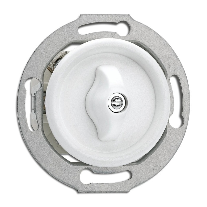THPG 100382 Włącznik obrotowy dwubiegunowy duroplast biały
