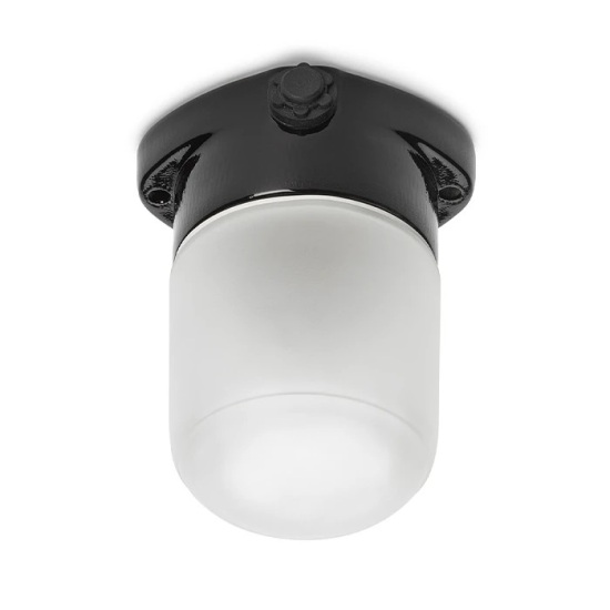 THPG 101321 Lampa sufitowa LISILUX czarna S, klosz matowy (trawiony)