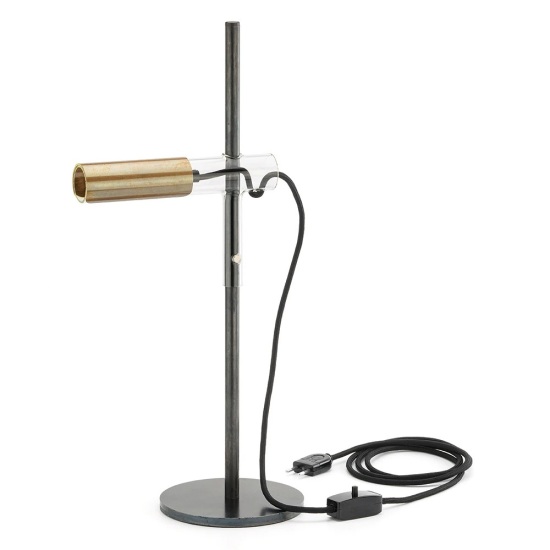 THPG 101870 Lampa wisząca z długim kloszem szklanym, mosiądz