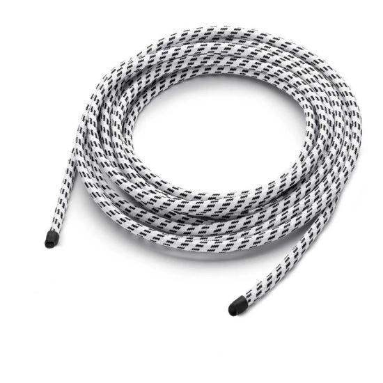 THPG 101141 Kabel w oplocie tekstylnym 3 x 0,75, trójżyłowy, z elementem nośnym - biało-czarny