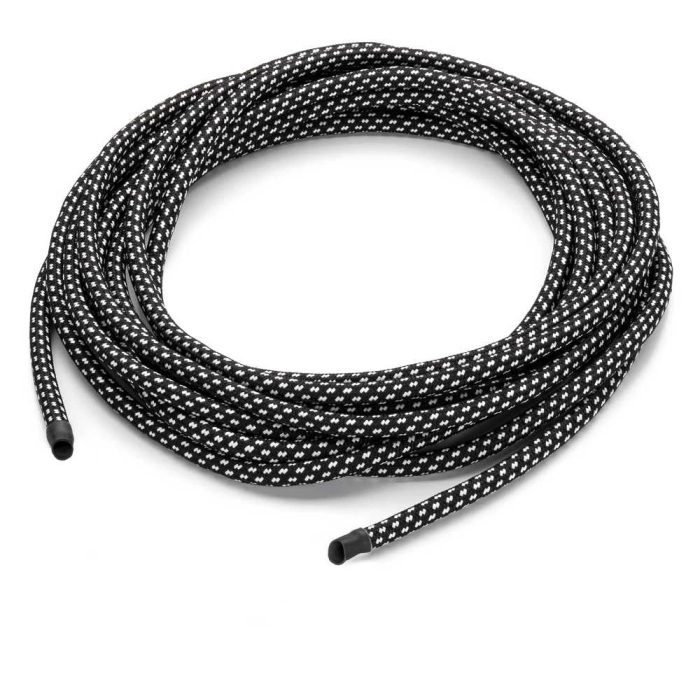 THPG 101141 Kabel w oplocie tekstylnym 3 x 0,75, trójżyłowy, z elementem nośnym - czarno-biały