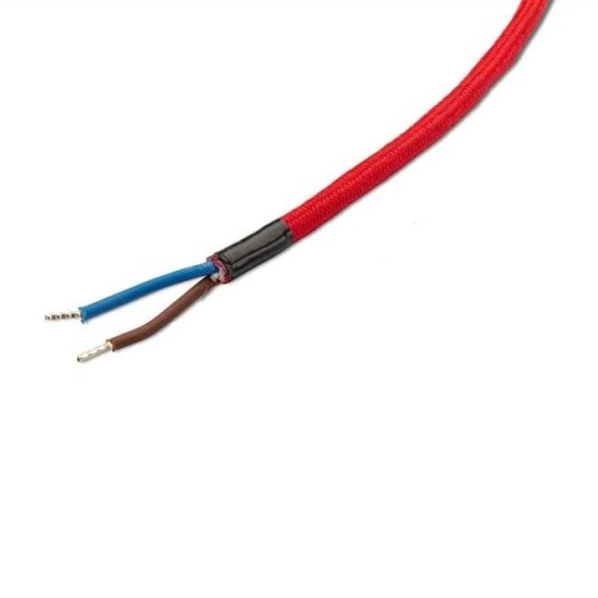 THPG 900534 Kabel w oplocie tekstylnym, wybrany kolor - czerwony