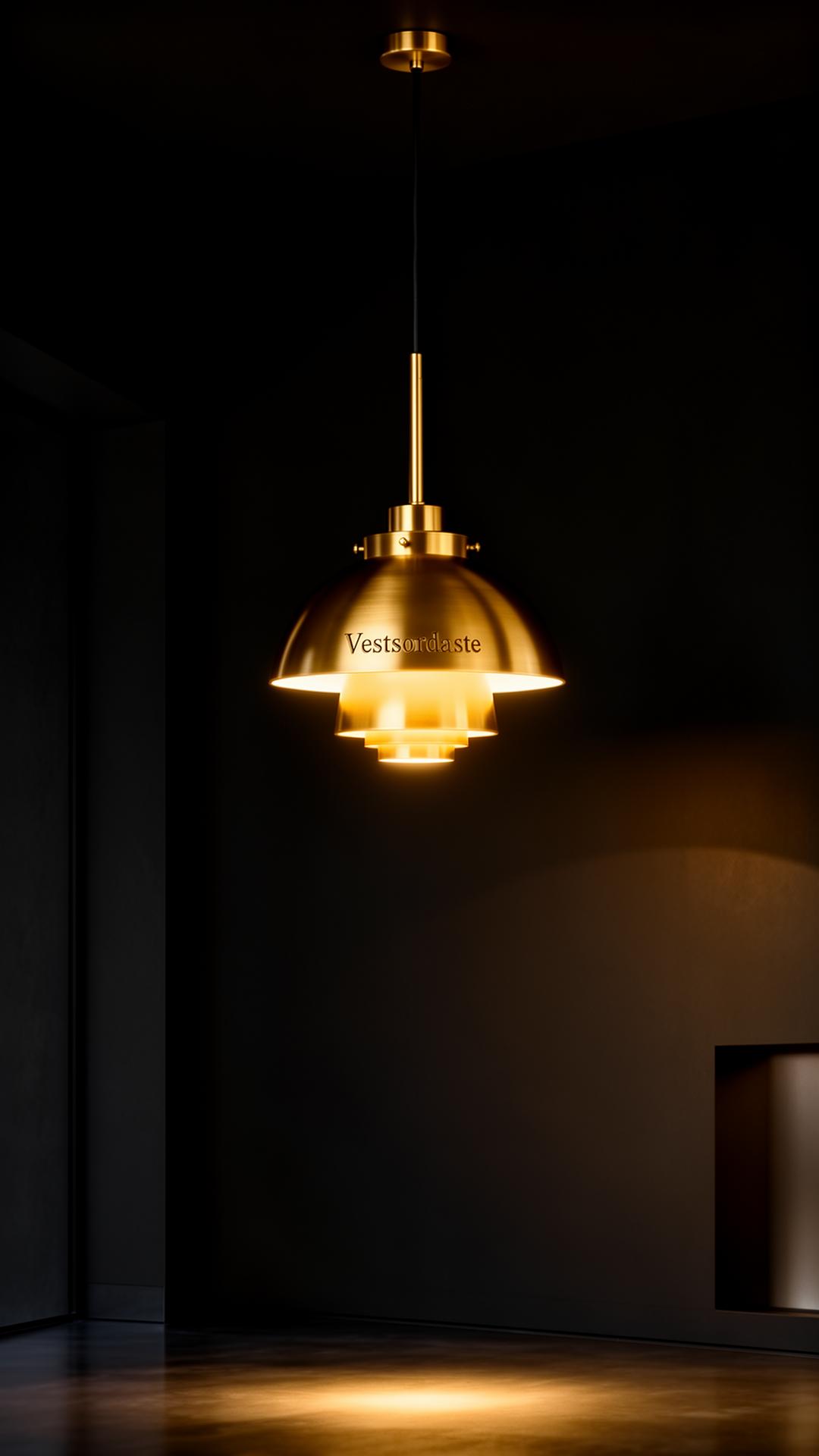 Personalizowana mosiężna lampa wisząca
